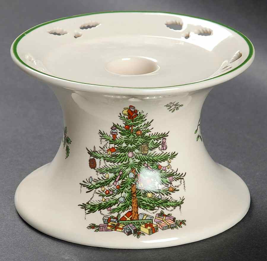 Christmas Tree 3" Candlestick by Spode-1