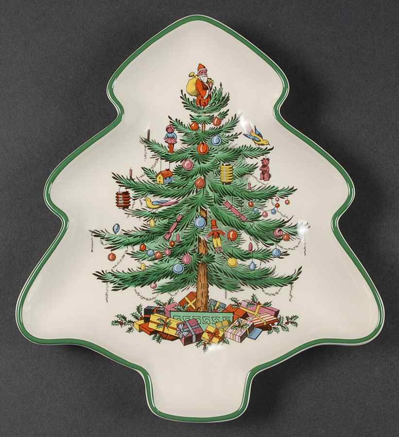Christmas Tree 1 Part Medium Tree Shaped Dish by Spode-1