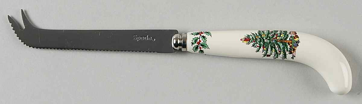 Christmas Tree Cheese Knife with Stainless Blade by Spode-1