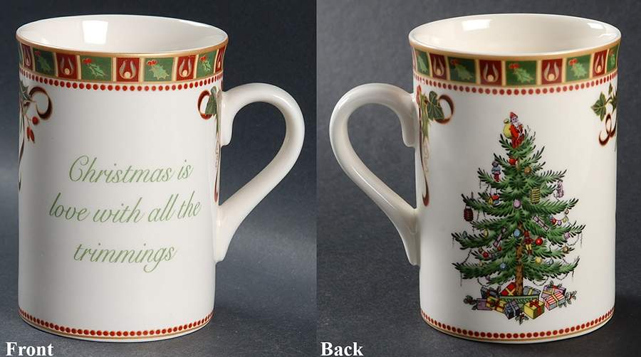 Christmas Tree Sentiment Mug by Spode-1