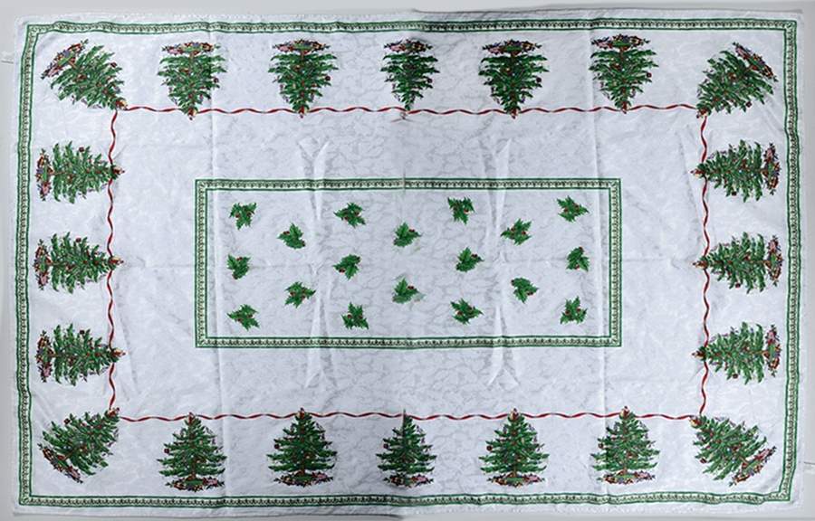 Christmas Tree 60" X 84" Oblong Tablecloth by Spode-1