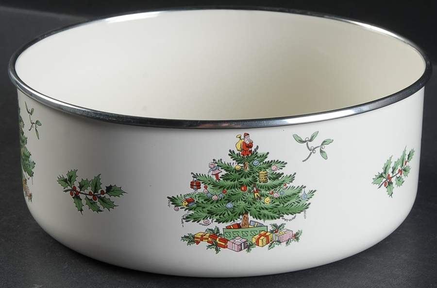 Christmas Tree 6 5/8" Metal Bowl by Spode-1