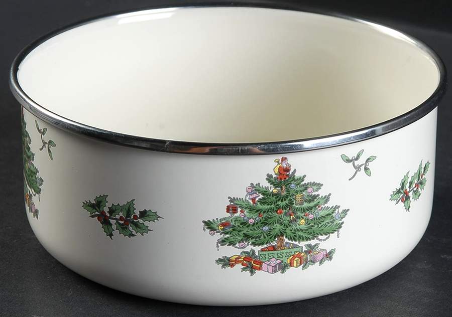Christmas Tree 5 3/4" Metal Bowl by Spode-1