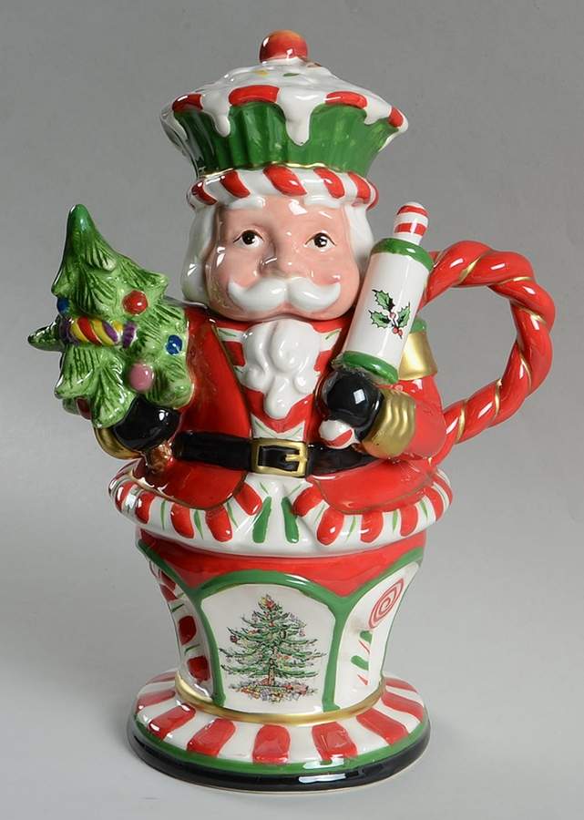 Christmas Tree Figural Teapot & Lid by Spode-1