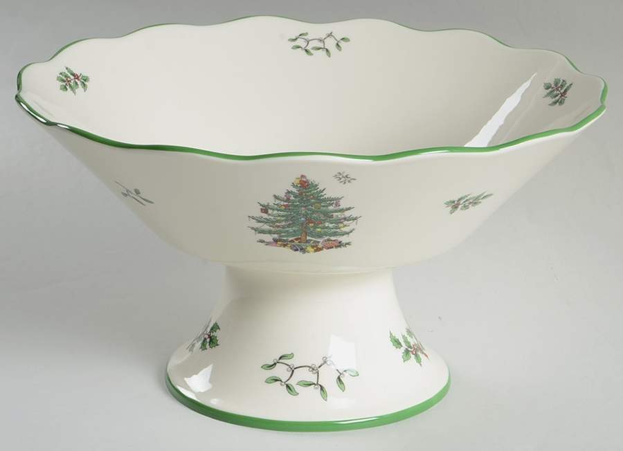 Christmas Tree 75th Anniversary Footed Comport by Spode-1