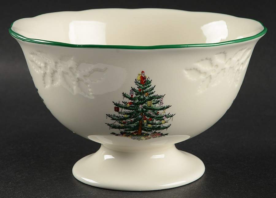 Christmas Tree Round Compote (Height X Width) by Spode-1