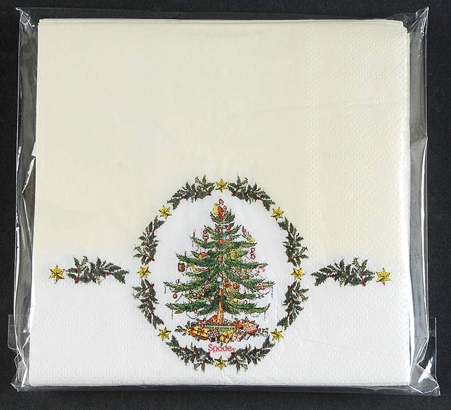 Christmas Tree Package of Paper Beverage Napkins by Spode-1