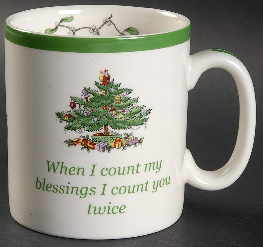 Christmas Tree Sentiment Mug by Spode-1