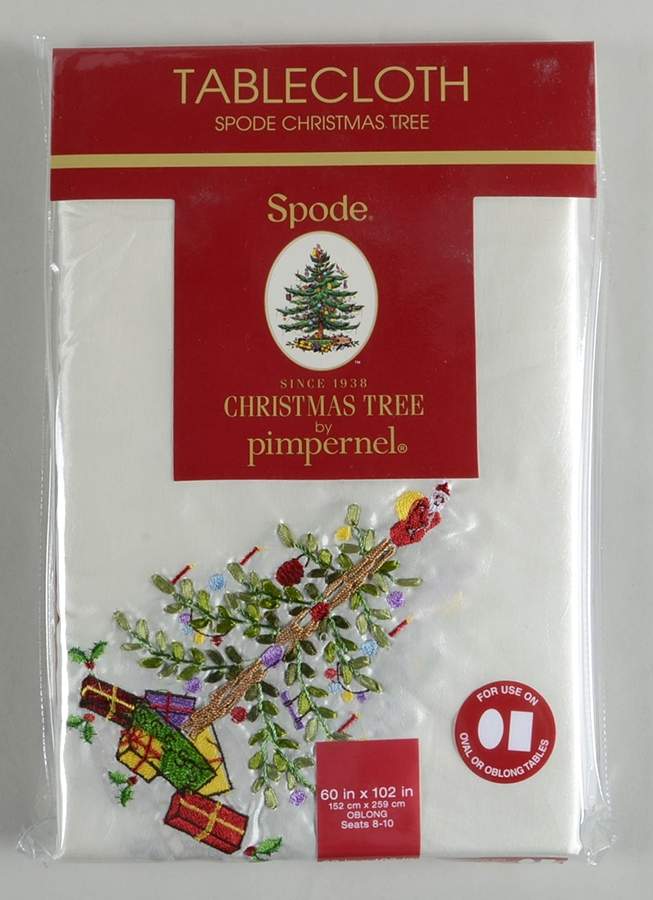 Christmas Tree Rectangular Tablecloth 60" X 102" by Spode-1