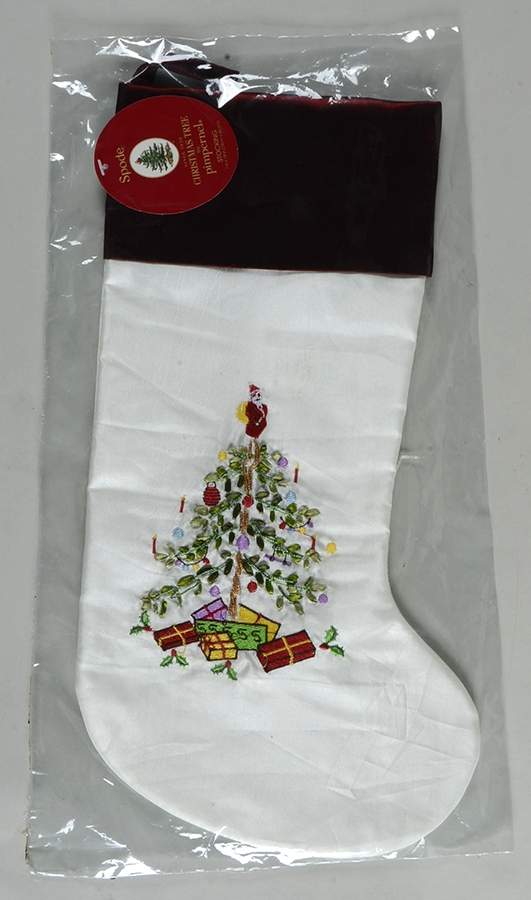 Christmas Tree 18" Cloth Stocking by Spode-1