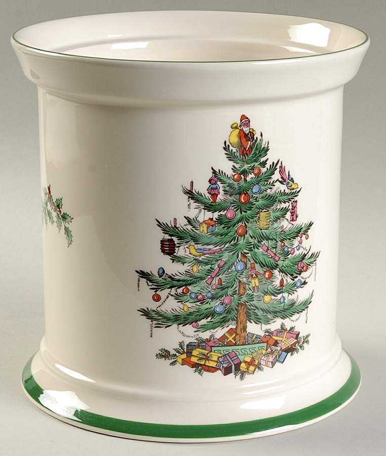 Christmas Tree Cookie Jar No Lid by Spode-1