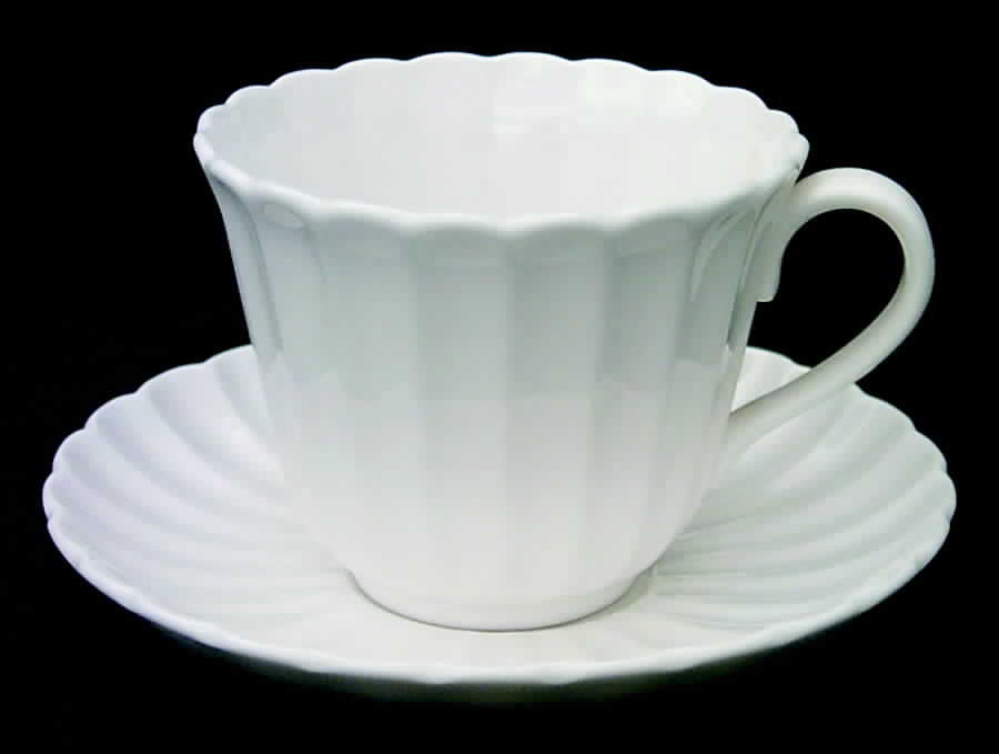 Chelsea White Flat Cup & Saucer Set by Spode-1