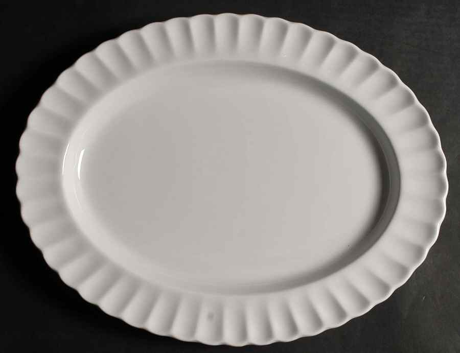 Chelsea White 16" Oval Serving Platter by Spode-1