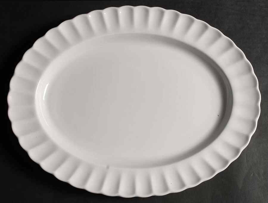Chelsea White 14" Oval Serving Platter by Spode-1