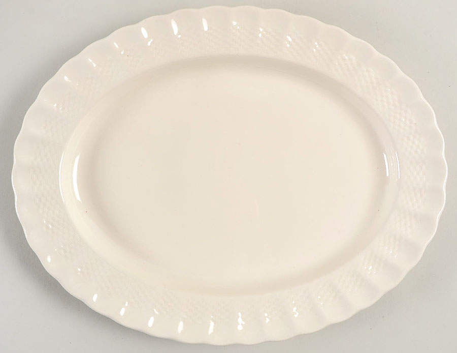 Chelsea Wicker 12" Oval Serving Platter by Spode-1