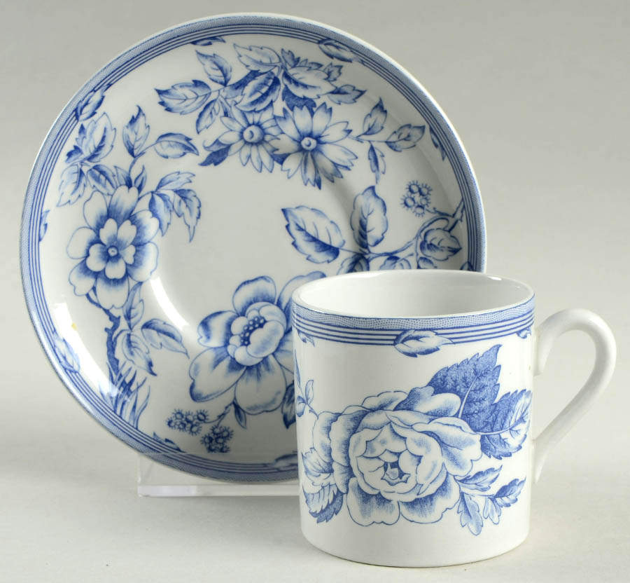 Clifton Flat Demitasse Cup & Saucer Set by Spode-1