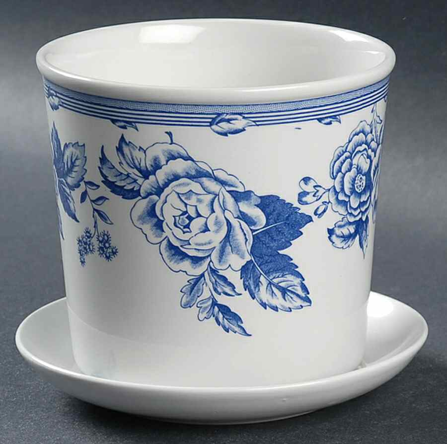 Clifton 3" Flower Pot & Underplate by Spode-1