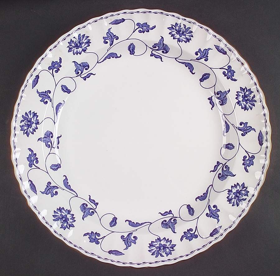 Colonel Blue 12" Chop Plate (Round Platter) by Spode-1