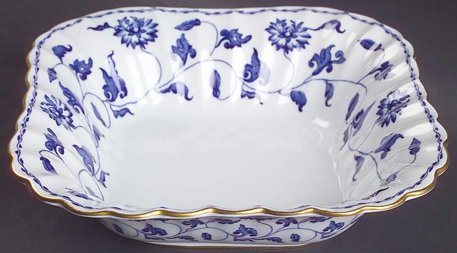 Colonel Blue 8" Square Vegetable Bowl by Spode-1