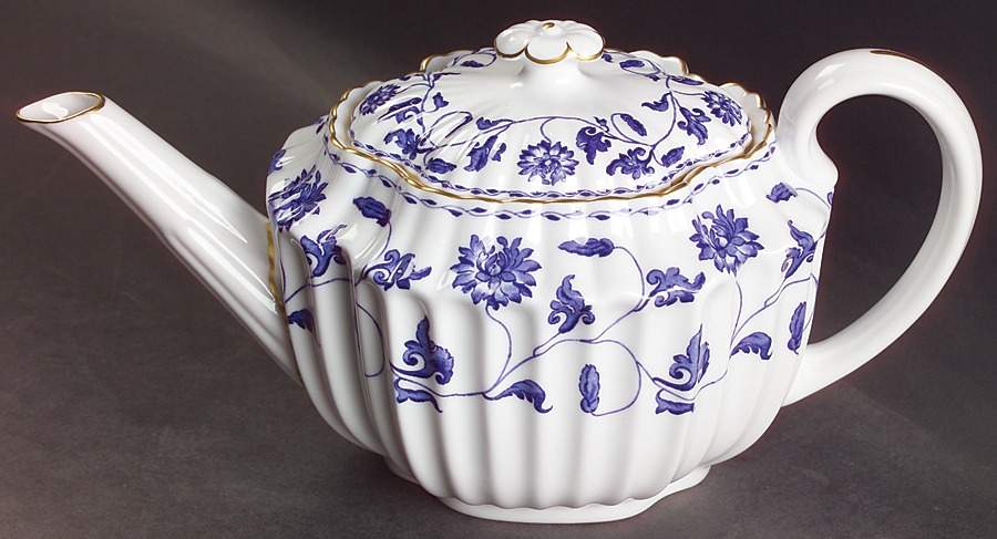 Colonel Blue Teapot & Lid by Spode-1