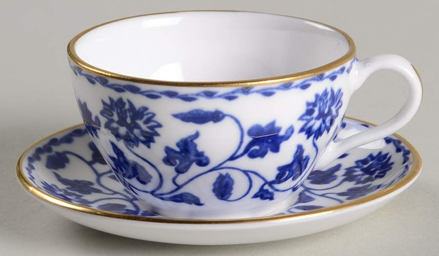 Colonel Blue Miniature Cup and Saucer Set by Spode-1
