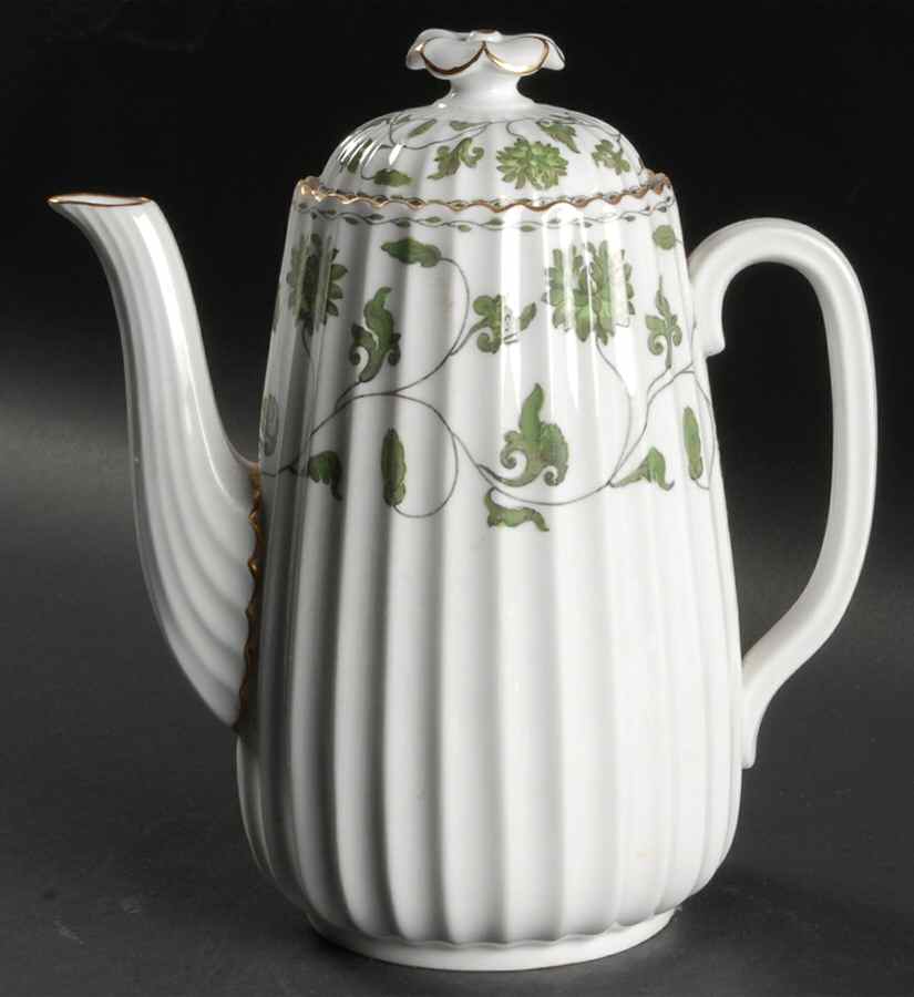Colonel Dark Green Coffee Pot & Lid by Spode-1