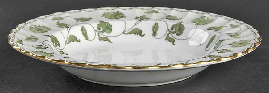 Colonel Dark Green Rim Soup Bowl by Spode-1