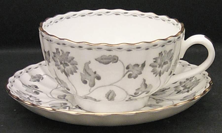 Colonel Gray (Gold Trim) Footed Cup & Saucer Set by Spode-1