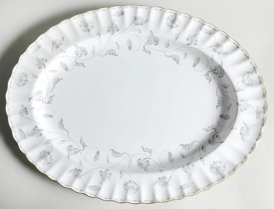 Colonel Gray (Gold Trim) 18" Oval Serving Platter by Spode-1