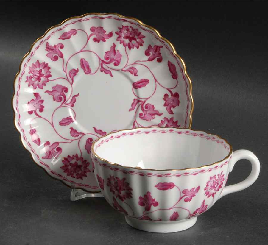 Colonel Pink Footed Cup & Saucer Set by Spode-1