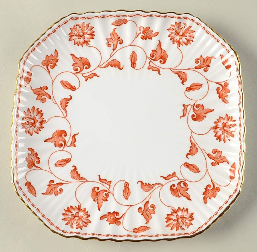 Colonel Red Square Luncheon Plate by Spode-1