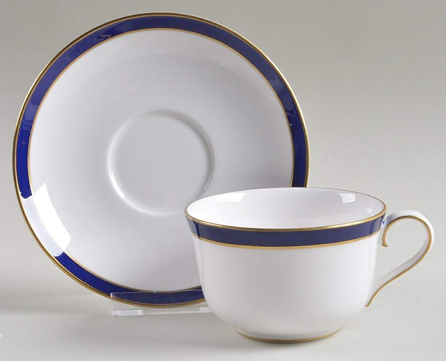 Consul Cobalt Flat Cup & Saucer Set by Spode-1
