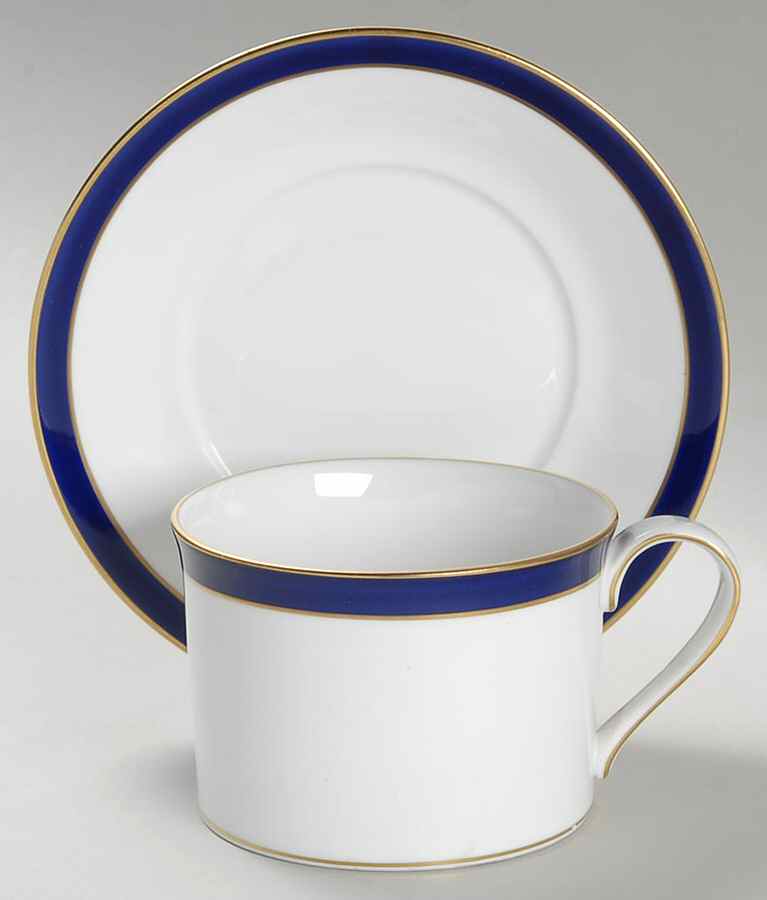 Consul Cobalt Flat Cup & Saucer Set by Spode-1