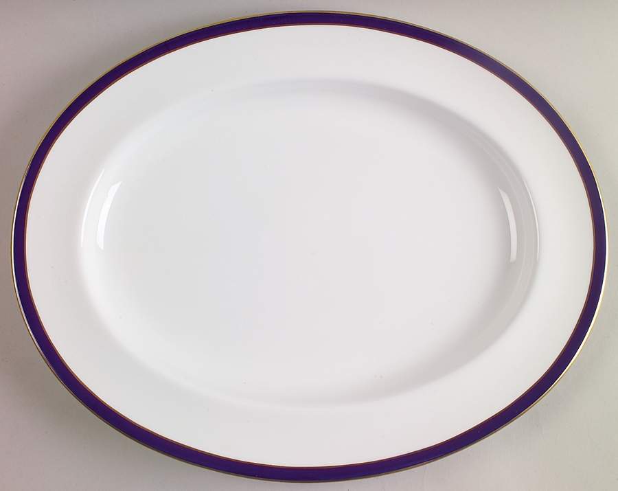 Consul Cobalt 14" Oval Serving Platter by Spode-1
