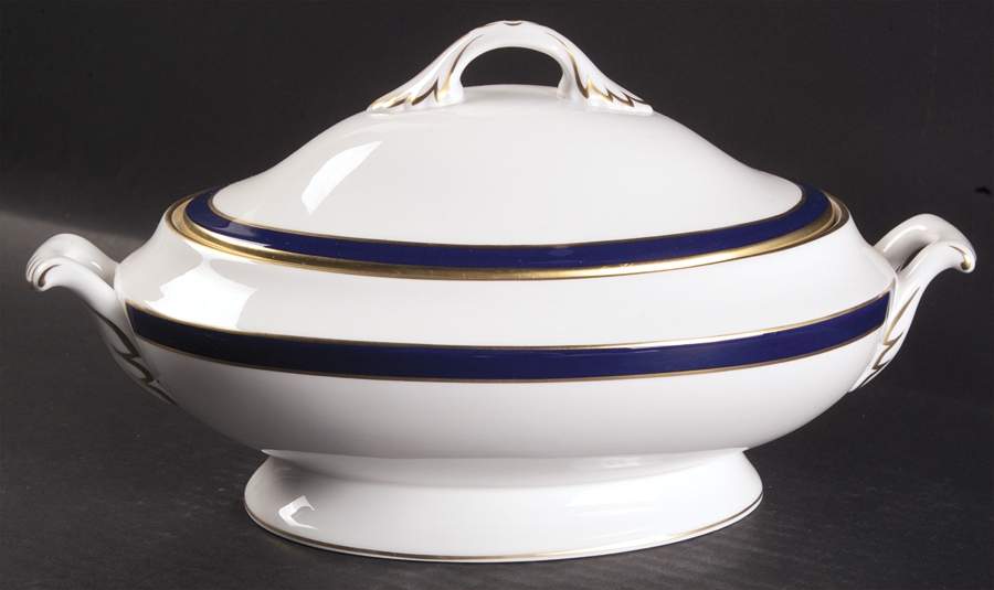 Consul Cobalt Oval Covered Vegetable by Spode-1