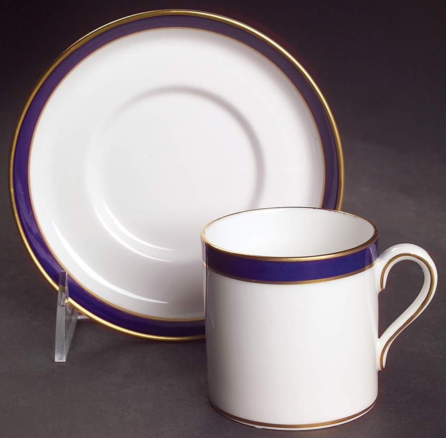 Consul Cobalt Flat Demitasse Cup & Saucer Set by Spode-1