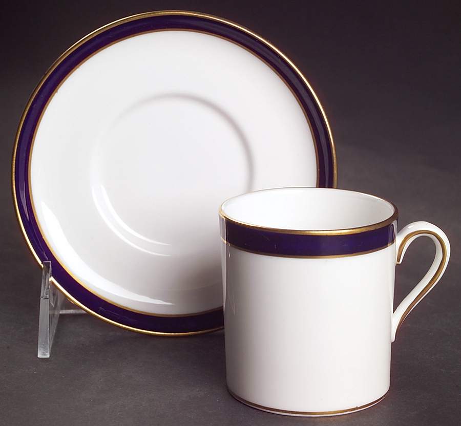 Consul Cobalt Flat Demitasse Cup & Saucer Set by Spode-1