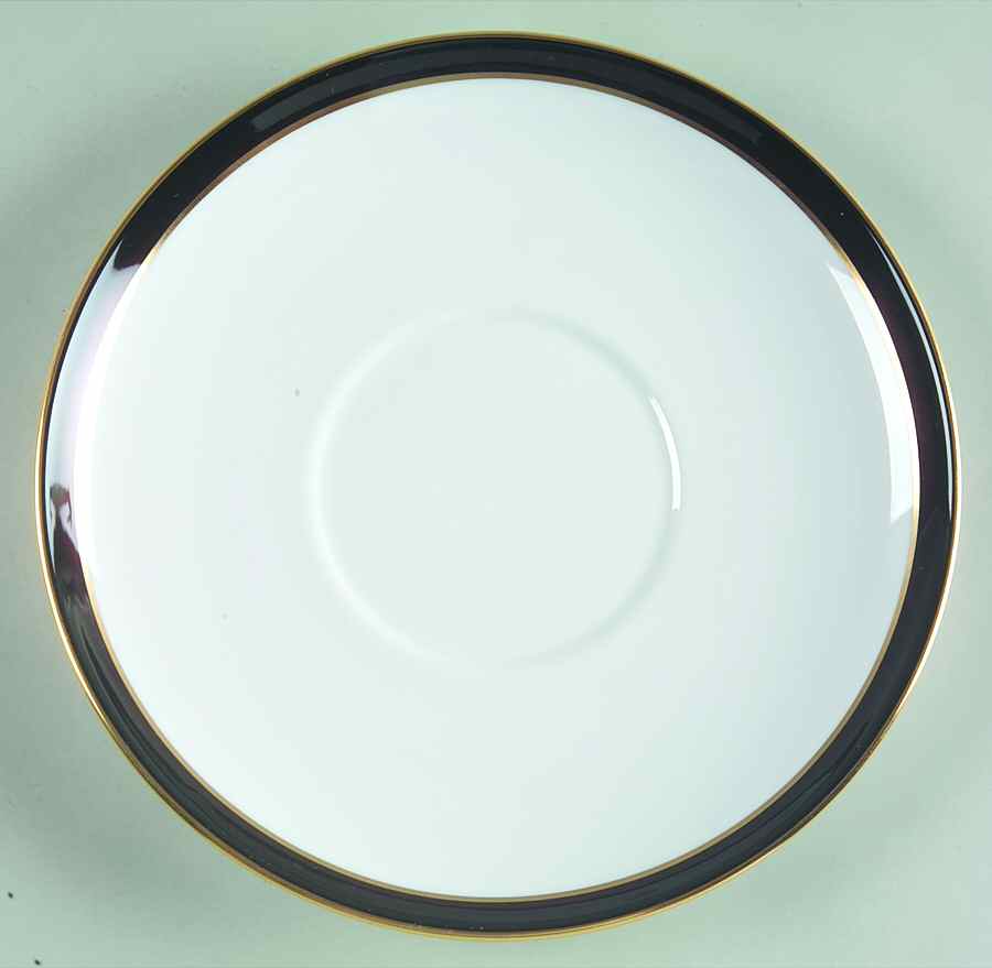 Consul Black Saucer for Cream Soup Bowl by Spode-1