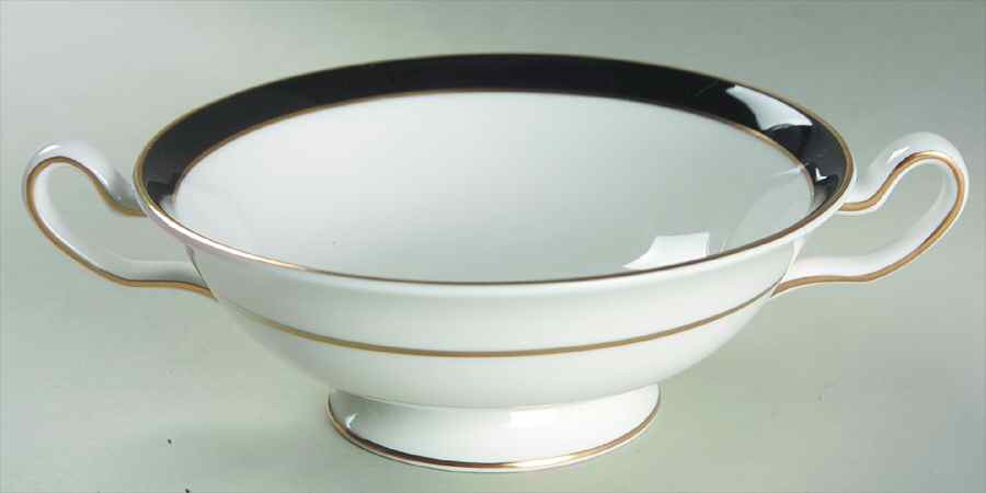 Consul Black Footed Cream Soup Bowl by Spode-1