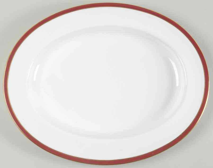 Consul Crimson 15" Oval Serving Platter by Spode-1