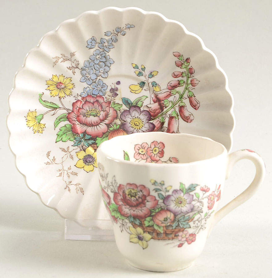 Constable Flat Demitasse Cup & Saucer Set by Spode-1