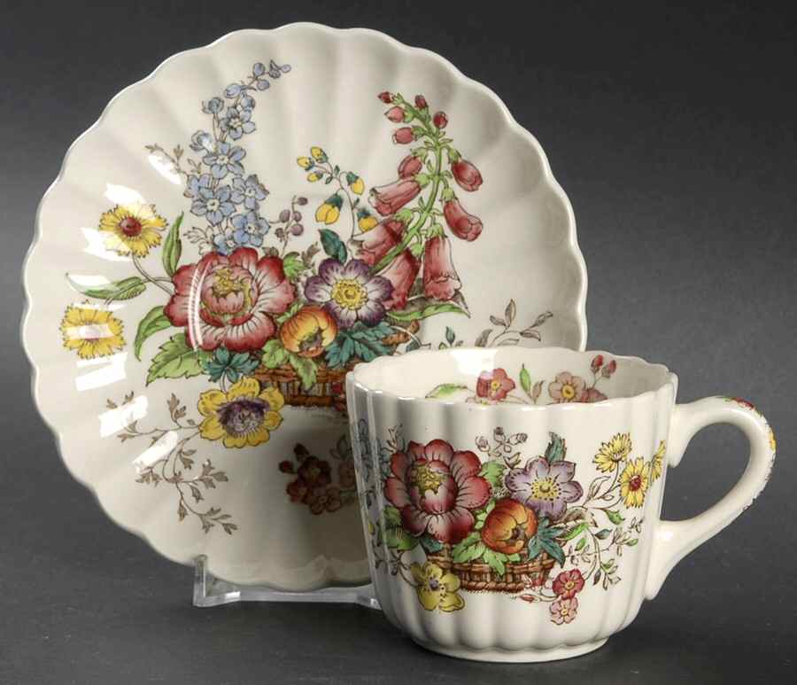 Constable Flat Cup & Saucer Set by Spode-1