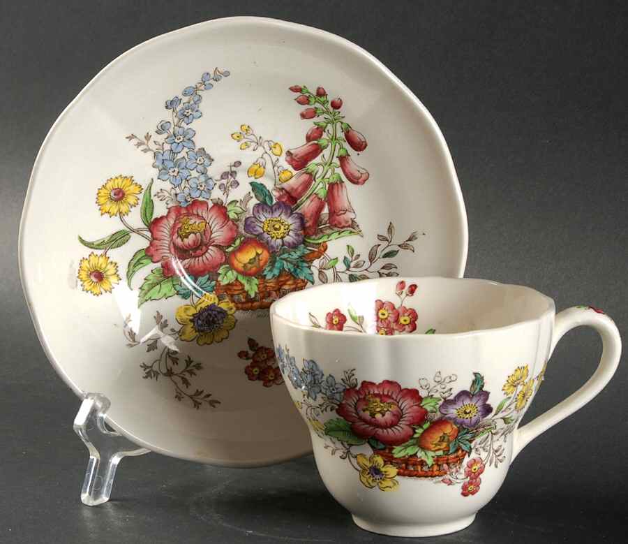 Constable Flat Cup & Saucer Set by Spode-1
