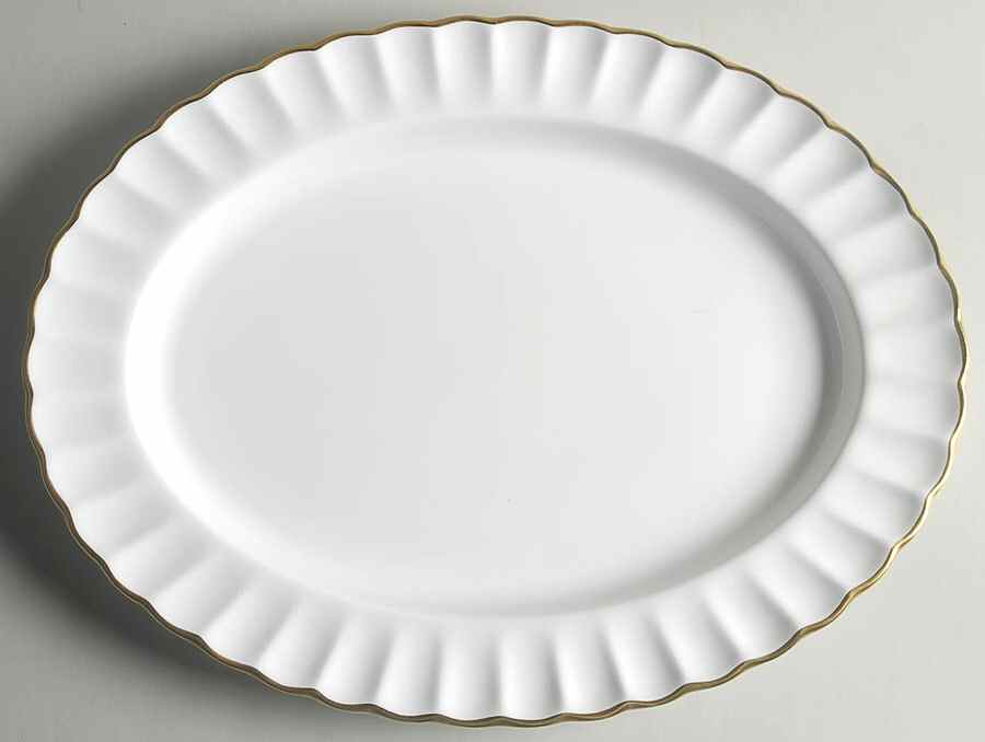 Corinth (Gold Trim) 14" Oval Serving Platter by Spode-1
