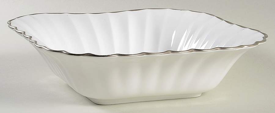 Corinth (PlatinumTrim) 9" Square Vegetable Bowl by Spode-1