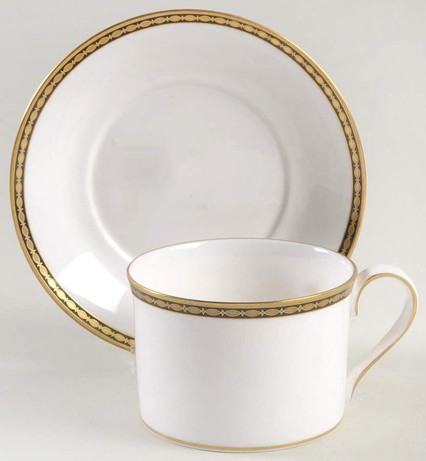 Coronet Flat Cup & Saucer Set by Spode-1