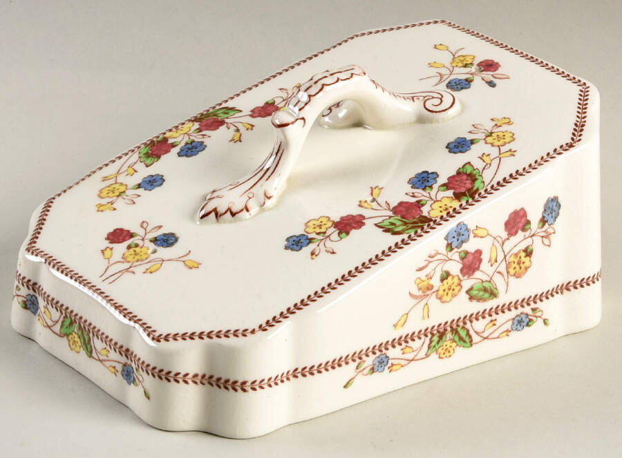 Cowslip Cheese Dish Lid, Lid Only (Wedge) by Spode-1