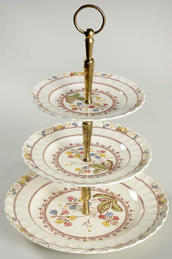 Cowslip 3-Tiered Serving Tray (DP, SP, BB) by Spode-1