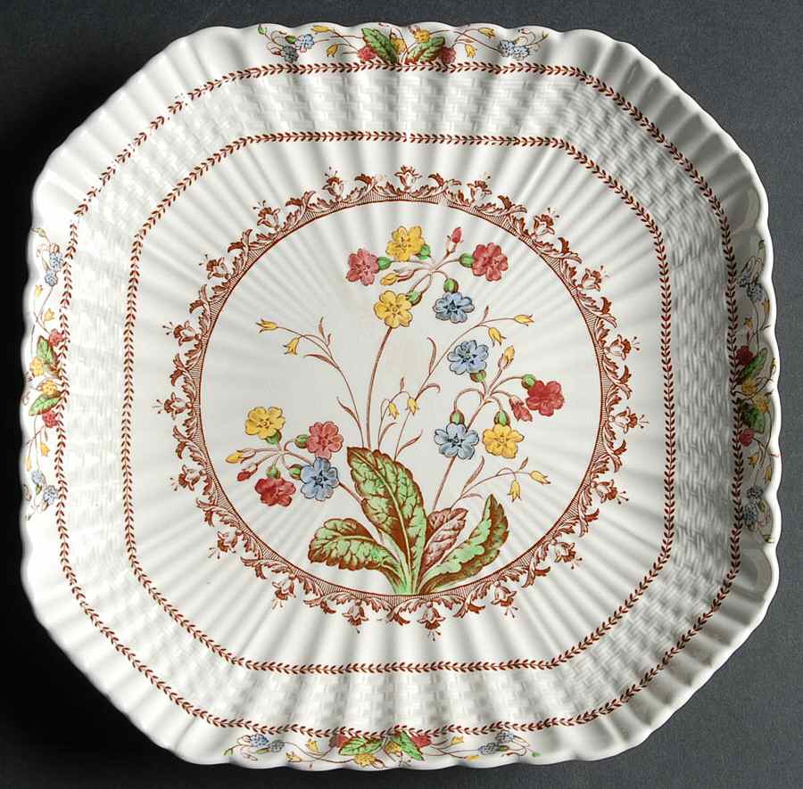 Cowslip Square Cake Plate by Spode-1