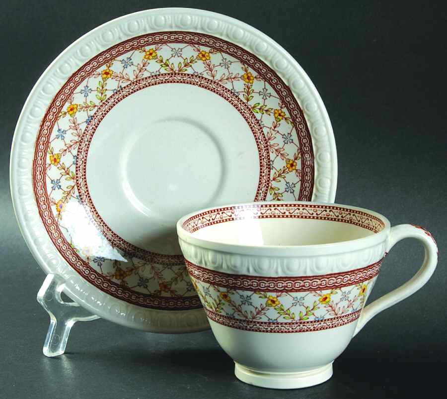 Cynthia Footed Cup & Saucer Set by Spode-1